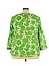George Me by Mark Eisen 100% Polyester Green Long Sleeve Blouse Size 3X - photo 2