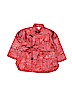 Assorted Brands 100% Polyester Red 3/4 Sleeve Button-Down Shirt Size 8 - photo 1