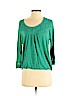 Lucky Brand Green 3/4 Sleeve Top Size S - photo 1