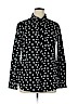 Merona 100% Polyester Black Long Sleeve Blouse Size XL - photo 1