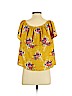 Lily White 100% Polyester Yellow Short Sleeve Blouse Size S - photo 2
