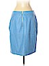 Etcetera 100% Leather Blue Leather Skirt Size 4 - photo 2