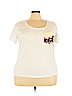 Lane Bryant 100% Cotton Ivory Short Sleeve T-Shirt Size 22 - 24 Plus - photo 1