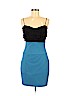 Black Halo 100% Silk Blue Casual Dress Size 4 - photo 1