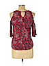 Mossimo Supply Co. 100% Rayon Red 3/4 Sleeve Top Size L - photo 2