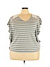 Lane Bryant Gray Short Sleeve Top Size 22 Plus (5) - photo 1