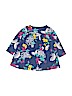 Tea 100% Cotton Floral Blue Dress Size 6-9 mo - photo 2