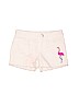 Gymboree 100% Cotton Graphic White Denim Shorts Size 4 - photo 1