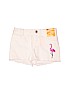 Gymboree 100% Cotton Solid White Denim Shorts Size 4 - photo 1