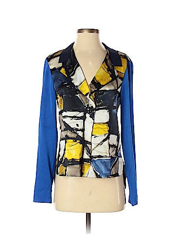 Elie Tahari Long Sleeve Silk Top (view 1)