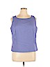 Amanda Smith 100% Polyester Blue Sleeveless Blouse Size 16 - photo 1