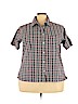Carolina Colours 100% Cotton Blue Short Sleeve Button-Down Shirt Size 24 - photo 1