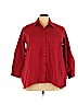 Zac & Rachel Red Long Sleeve Button-Down Shirt Size 3X - photo 1