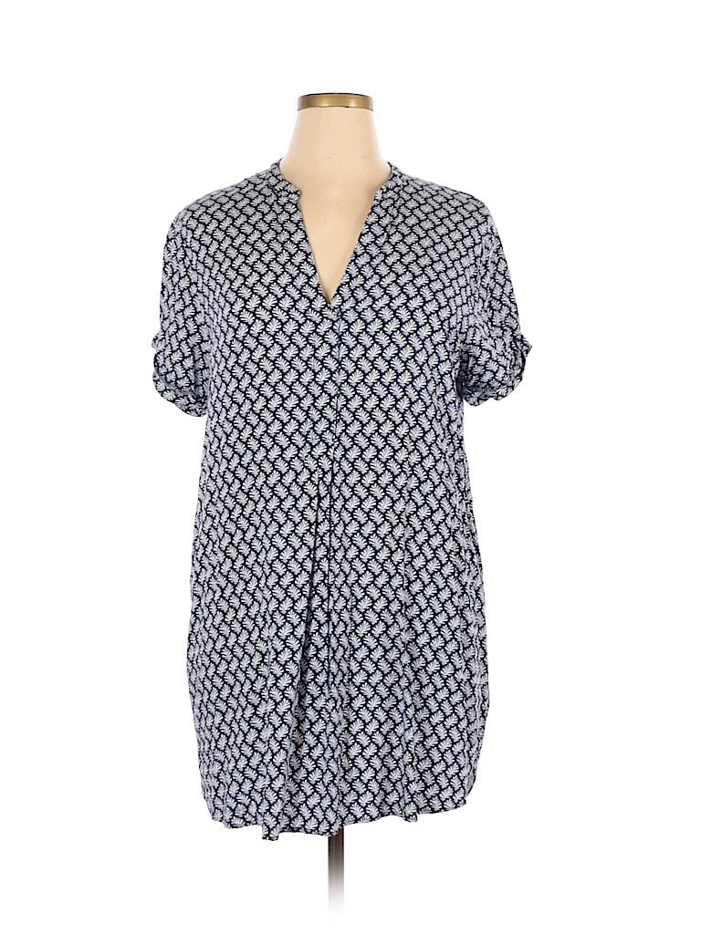 H&M 100% Viscose Blue Casual Dress Size 14 - photo 1