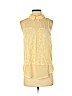 INA 100% Polyester Yellow Sleeveless Blouse Size S - photo 1