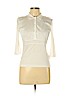 Jil Sander White 3/4 Sleeve Blouse Size L - photo 1