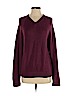 Lands' End 100% Cotton Burgundy Pullover Sweater Size S - photo 1