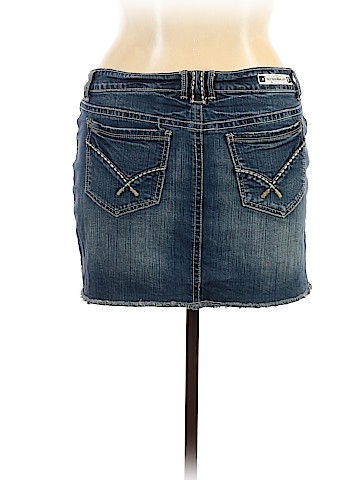 Hydraulic Denim Skirt (view 2)