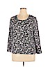 Talbots 100% Cotton Black Long Sleeve T-Shirt Size 1X - photo 1