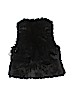 Justice Solid Black Faux Fur Vest Size 20 - photo 2
