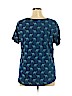 Lane Bryant 100% Cotton Blue Short Sleeve T-Shirt Size 18 - photo 2