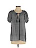 Joie 100% Silk Black Short Sleeve Silk Top Size S - photo 1