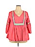 Crown & Ivy Pink Long Sleeve Top Size XXL - photo 1