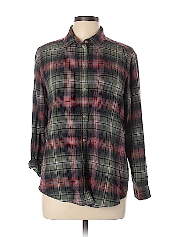 American Eagle Outfitters Long Sleeve Button-Down Shirt (view 1)