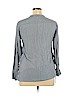 H&M 100% Rayon Blue Long Sleeve Blouse Size 10 - photo 2