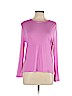 Averardo Bessi 100% Silk Pink Long Sleeve Silk Top Size 12 - photo 1