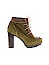 Assorted Brands 100% Leather Green Ankle Boots Size EU 38 - photo 1