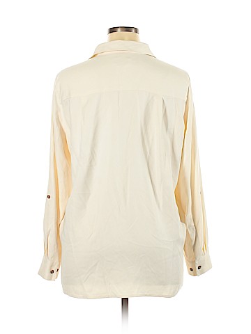Neiman Marcus Long Sleeve Silk Top (view 2)