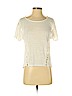 H&M 100% Polyester White Short Sleeve Top Size XS - photo 1