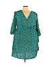 Indulge 100% Polyester Green Casual Dress Size 2X - photo 1