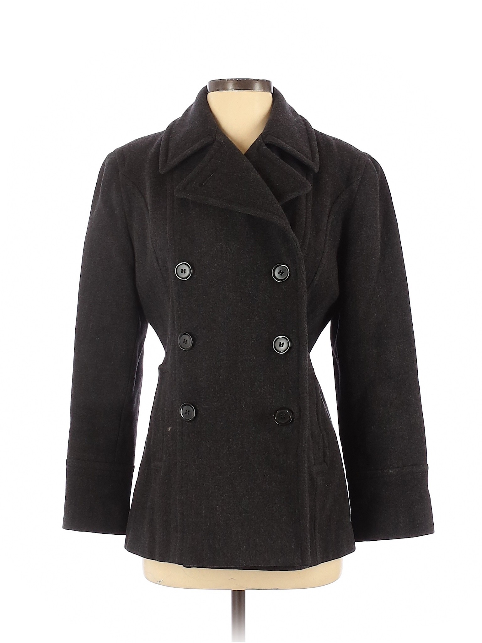 Worthington Women Gray Wool Coat S | eBay