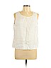 Ellen Tracy 100% Linen White Sleeveless Blouse Size L - photo 1
