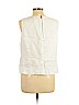 Ellen Tracy 100% Linen White Sleeveless Blouse Size L - photo 2