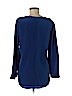 Joie 100% Silk Blue Long Sleeve Silk Top Size M - photo 2