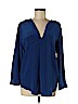 Joie 100% Silk Blue Long Sleeve Silk Top Size M - photo 1