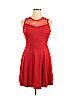 Unbranded 100% Cotton Red Cocktail Dress Size XL - photo 1