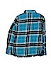 Justice Plaid Blue Long Sleeve Button-Down Shirt Size 7 - photo 2