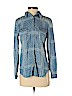 Free People 100% Tencel Lyocell Blue Long Sleeve Button-Down Shirt Size XS - photo 1