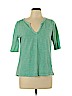 Lucky Brand Green 3/4 Sleeve Top Size L - photo 1