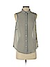 H&M 100% Polyester Ivory Sleeveless Blouse Size 2 - photo 1
