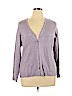 Caslon Purple Silk Cardigan Size 1X - photo 1