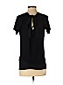 Pebble and Stone 100% Polyester Black Short Sleeve Top Size S - photo 2