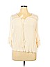 Maurices 100% Rayon Ivory 3/4 Sleeve Top Size 16 (1) - photo 1