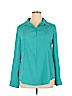 ECI 100% Polyester Blue Long Sleeve Blouse Size XL - photo 1