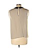 L'Agence 100% Silk Tan Short Sleeve Silk Top Size 6 - photo 2