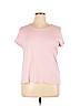 St. John's Bay 100% Cotton Pink Short Sleeve T-Shirt Size XL - photo 1